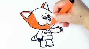 Как нарисовать Лисичку из мультика Мимишки/ Мультик раскраска для детей Мимишки / Время рисовать