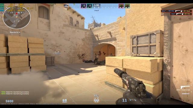 CS2 Test with GT1030 and Ryzen 5 5600G смотреть онлайн