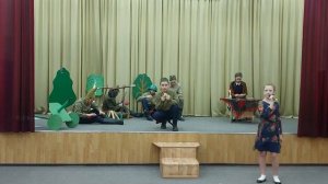 инсценировка патриотической песни "Огонёк", "Общеобразовательная школа имени М. Маметовой"
