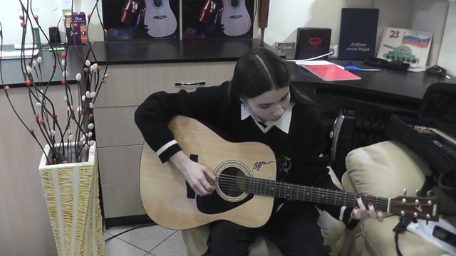 Wind of Change - фингерстайл- на гитаре для начинающих - Даша Тагасова - ученица В.Русинова