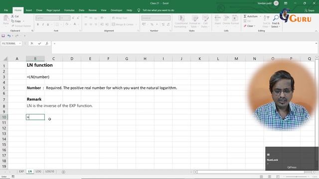 Class 21-Learn Excel in Marathi-Mathematical Functions-12-EXP, LN, LOG, AND LOG10 Functions смотреть онлайн