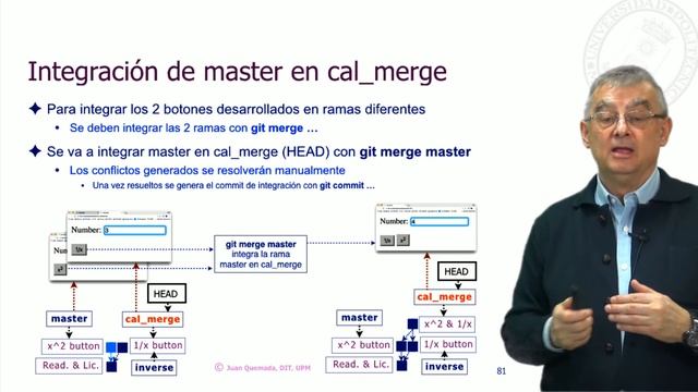 Mooc Git y GitHub - Integración de ramas смотреть онлайн