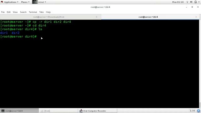 4. Linux - directory create, copy, move, remove using "mkdir" commands смотреть онлайн