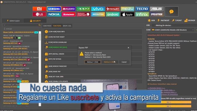 FRP SAMSUNG S23 QUITAR CUENTA GOOGLE ULTIMA SEGURIDAD CON UNLOCKTOOL S916 ALL BIT