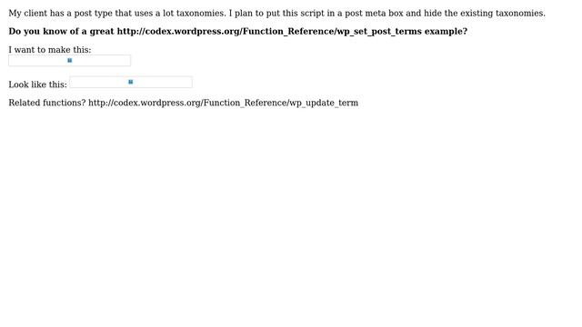 Wordpress: wp_set_post_terms example? смотреть онлайн