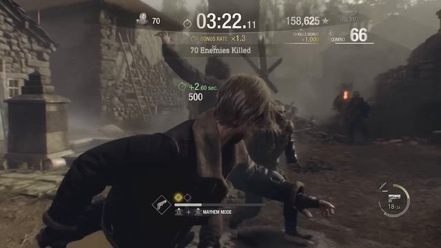 Resident Evil 4 - Leon S++ Rank Village - The Mercenaries DLC Gameplay (Unlock Handcannon) смотреть онлайн