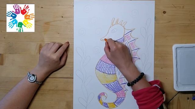 рисуем морского конька смотреть онлайн