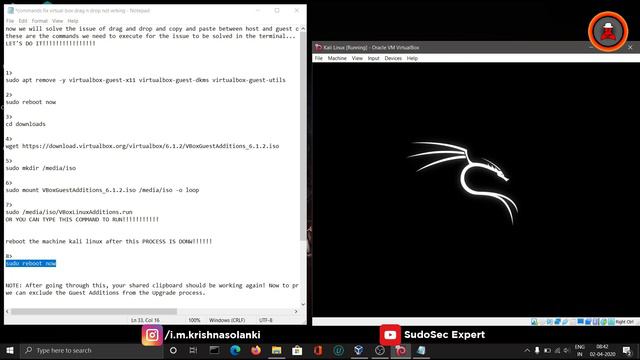 How to Enable Copy Paste, Drag & Drop in Kali Linux in VirtualBox | Hindi - 2020 | The Solanki Worl смотреть онлайн