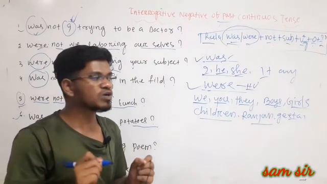 Interrogative negative of past continuous|tense|past continuous tense| English knowledge by SSModia смотреть онлайн