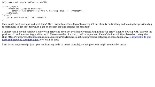 Wordpress: How to get links to previous and next archive page based on tag? смотреть онлайн