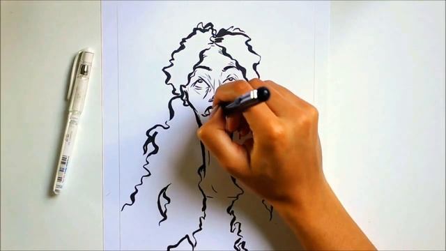 1-Minute Sketch #2 · Caricature Portrait Process Video using Pentel Brush Pen · SemiSkimmedMin смотреть онлайн