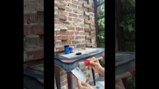 Консольный столик с мусорки! Перекраска реставрация.#перекраскамебели #furnituremakeover #diy