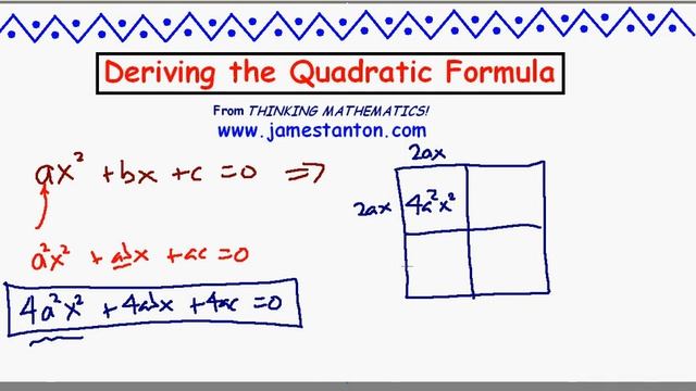 Deriving the Quadratic Formula (TANTON Mathematics) смотреть онлайн