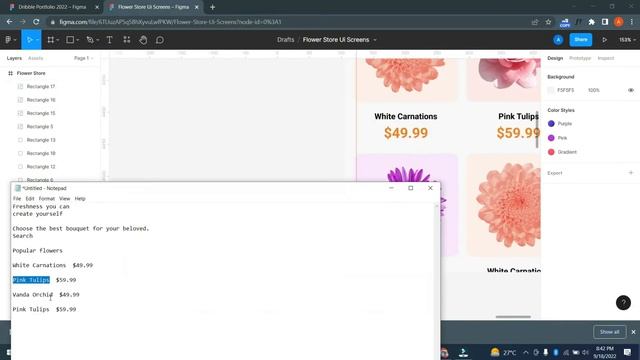 Flower Store Ui Screens Design figma + Filmora - Speed Art смотреть онлайн