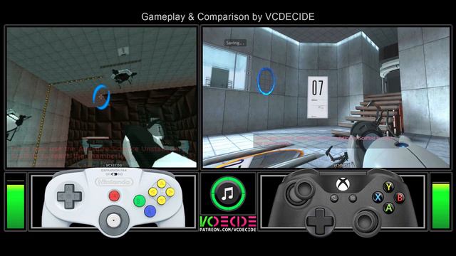Portal (Nintendo 64 vs Xbox One X) Gameplay Comparison смотреть онлайн