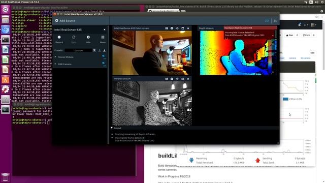 Intel RealSense D435 - NVIDIA Jetson TX Dev Kit смотреть онлайн