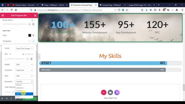 How to ADD Progress Bar in WordPress With Elementor | Progress Bar Element Tutorial | PART - 18 смотреть онлайн