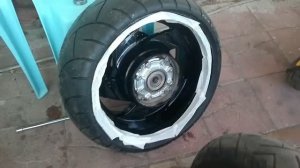Установка 280 резины на стоковый диск Boulevard M109R или Intruder M1800R / VZR1800.