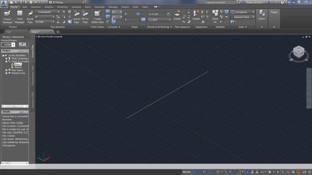AutoCAD Plant 3D Routing Pipe at a Slope смотреть онлайн