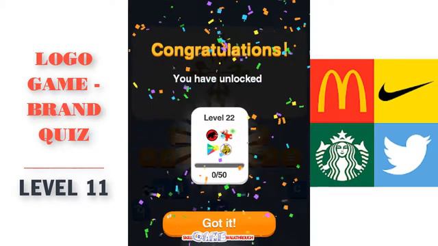 Logo Game - Brand Quiz Level 11 Walkthrough | SkillGameWalkthrough