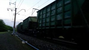 Электровоз ВЛ80С - 1034 с грузовым составом на станции Нижний Новгород Московский
