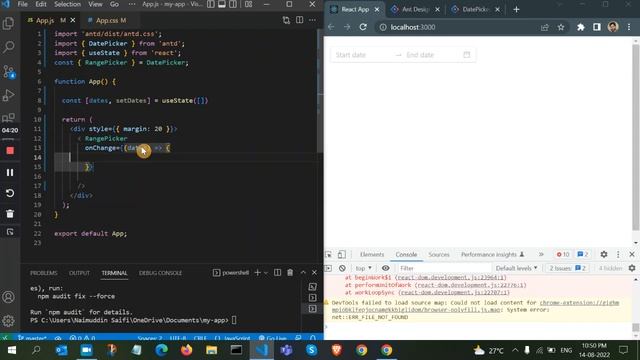 Date Range Picker in React js ✅ [ Ant Design Datepicker & Date Rangepicker ] By Saifi Code 2022 смотреть онлайн