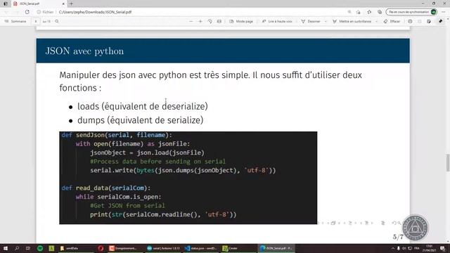 ESP - Communication JSON via le port Série (Python) смотреть онлайн