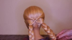 ЗАПЛЕТИ 2 КОСИЧКИ и ПРИЧЁСКА  ГОТОВА. БЫСТРЫЕ, ПРОСТЫЕ ПРИЧЁСКИ ДЛЯ ЛЕНИВЫХ. CUTE & EASY HAIRSTYLE