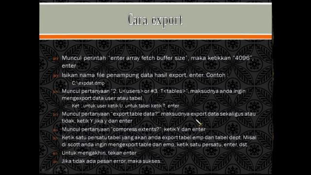tutorial oracle 10g :export dan import data teori смотреть онлайн