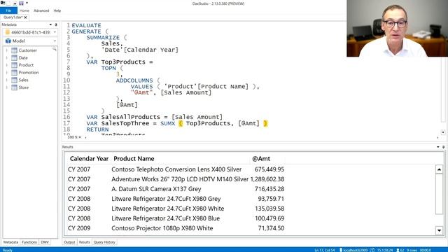Writing a DAX query using TOPN смотреть онлайн
