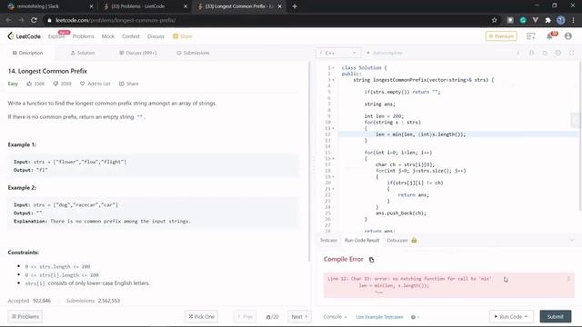 Solve Leetcode Problems(14. Longest Common prefix)#coding смотреть онлайн