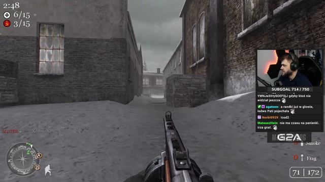 Jedna z lepszych map pod gierki multiplayer - Call of Duty 2 (Mutiplayer z widzami) смотреть онлайн