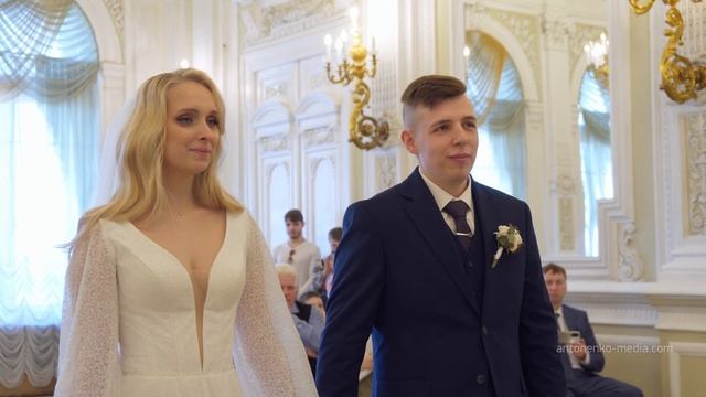 Регистрация во Дворце бракосочетания №1. Съемка видео в ЗАГСе Санкт-Петербурга смотреть онлайн