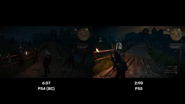 The Witcher 3 - PS4(BC) vs PS5 Load Times Comparison смотреть онлайн
