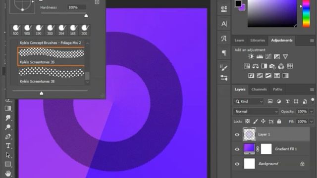 Background using Brush tool in Adobe photoshop смотреть онлайн