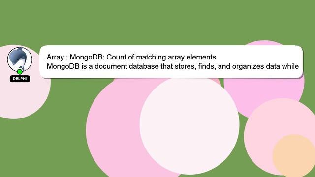 Array : MongoDB: Count of matching array elements смотреть онлайн