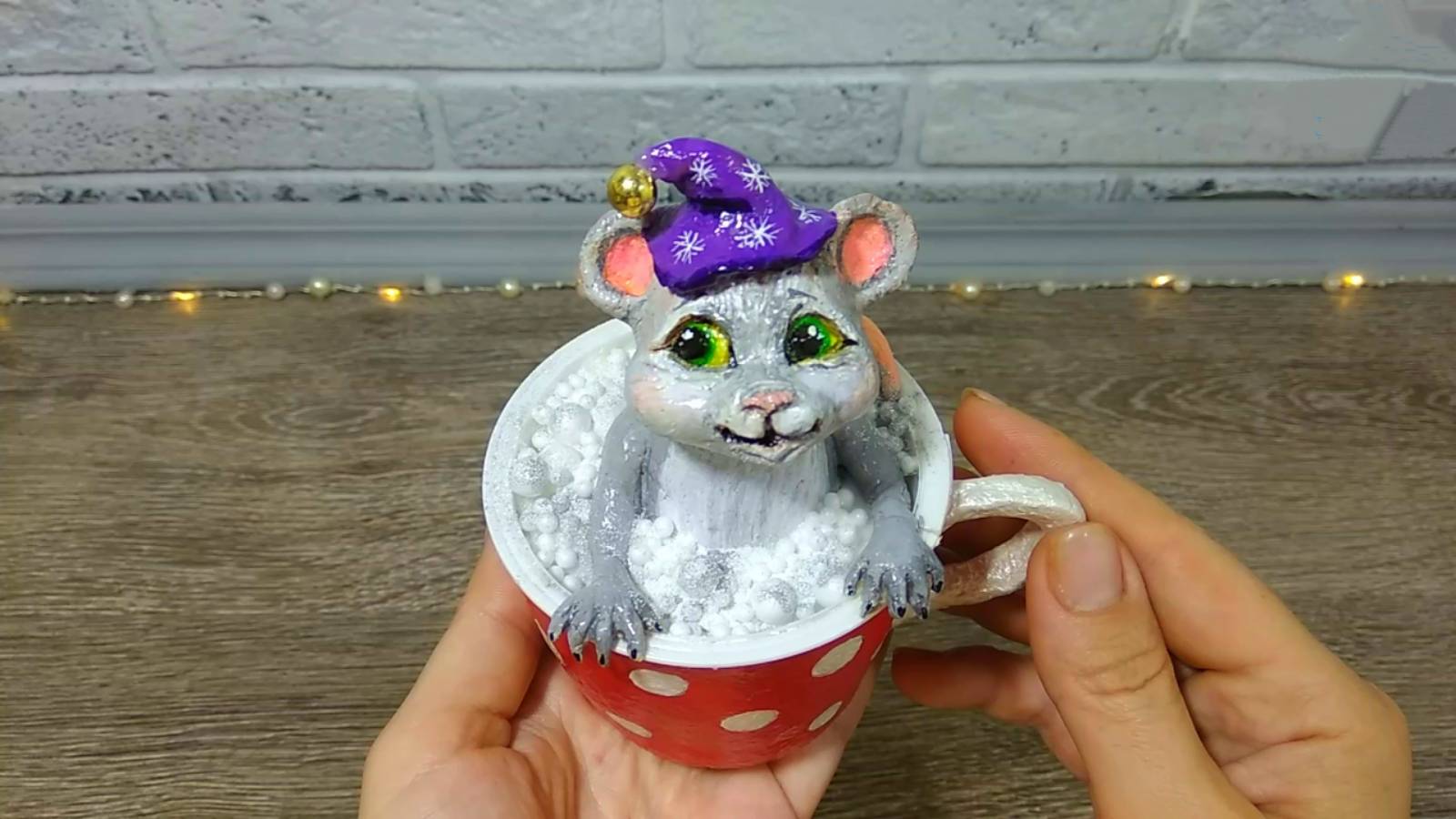 Мышонок в чашечке. Поделки. DIY. смотреть онлайн