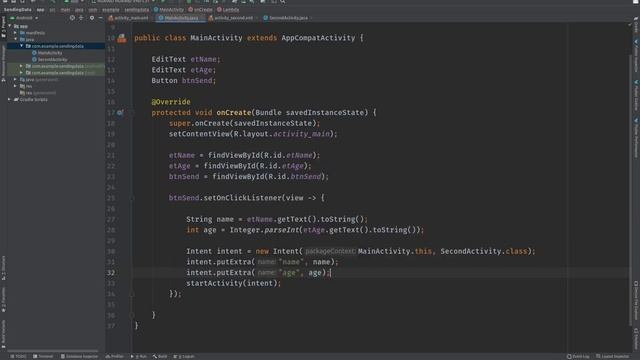 How to Send Data From One Activity to Another in Android | Explicit Intent in Android Example 2021 смотреть онлайн