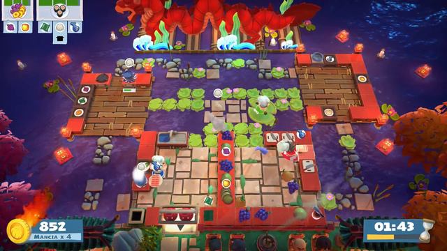 Overcooked 2. Moon Harvest 1-2 | 3 players online coop 4 stars | Score: 1960 смотреть онлайн