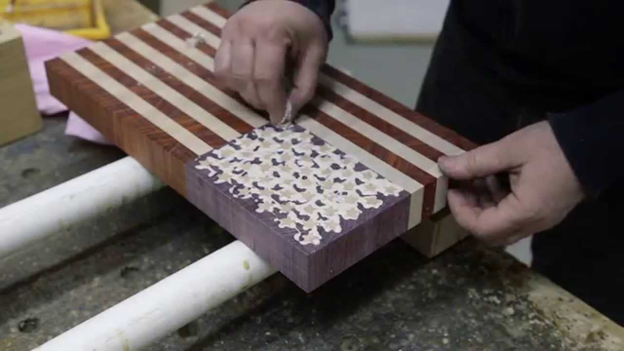 Making a "US flag" end grain cutting board (version for woodworkers) смотреть онлайн