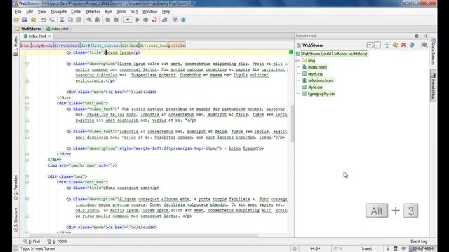 Working with remote project in WebStorm PhpStorm смотреть онлайн