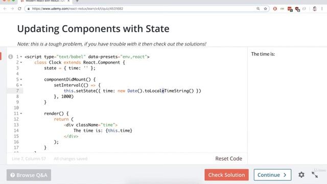 Updating Components with State [6.16] Understanding Lifecycle Methods Modern React with Redux 2020 смотреть онлайн