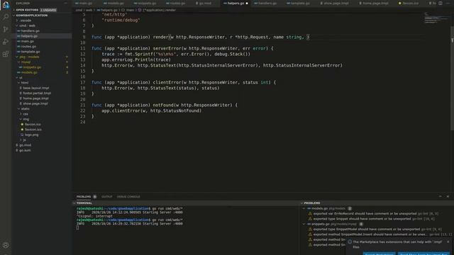 Go lang: Caching Templates , executing templates files Globally, render the each page. смотреть онлайн