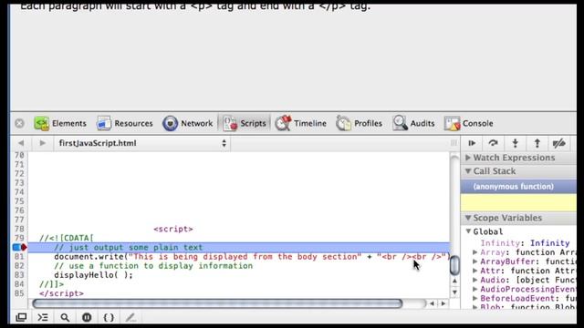 Debugging JavaScript using Breakpoints with the Google Chrome Developer Tools смотреть онлайн