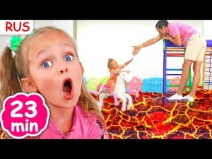 Пол это Лава | Майя и Маша | Детские песни | Детские истории