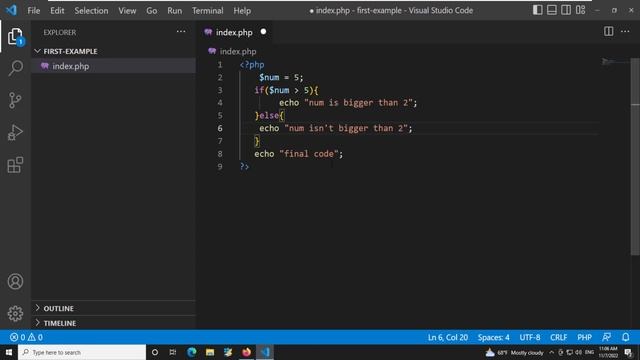 19- الجمل الشرطية PHP if - else - elseif Statements смотреть онлайн