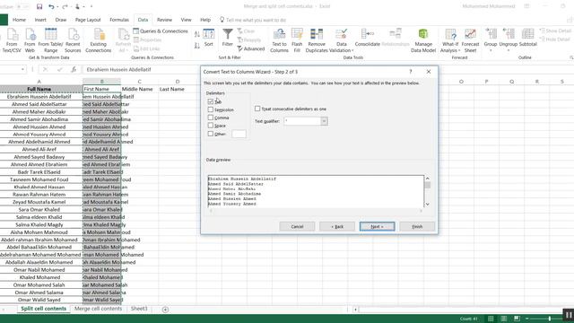 Excel for Chemical Engineers | 45 | Merging and splitting cell contents (in English) смотреть онлайн