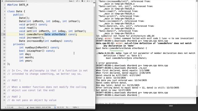 Lesson 15/16 classes part 3/operator overloading part 1 смотреть онлайн