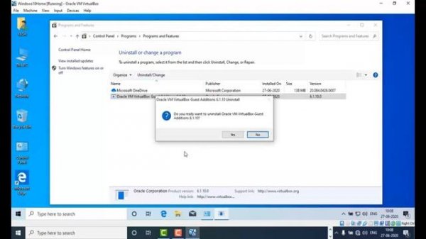 VIRTUALBOX:- UNINSTALL VIRTUALBOX GUEST ADDITIONS FROM VIRTUAL MACHINE