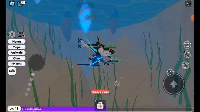 Matando o boss tubarão/novo jogo de animal simulator underwater/roblox смотреть онлайн